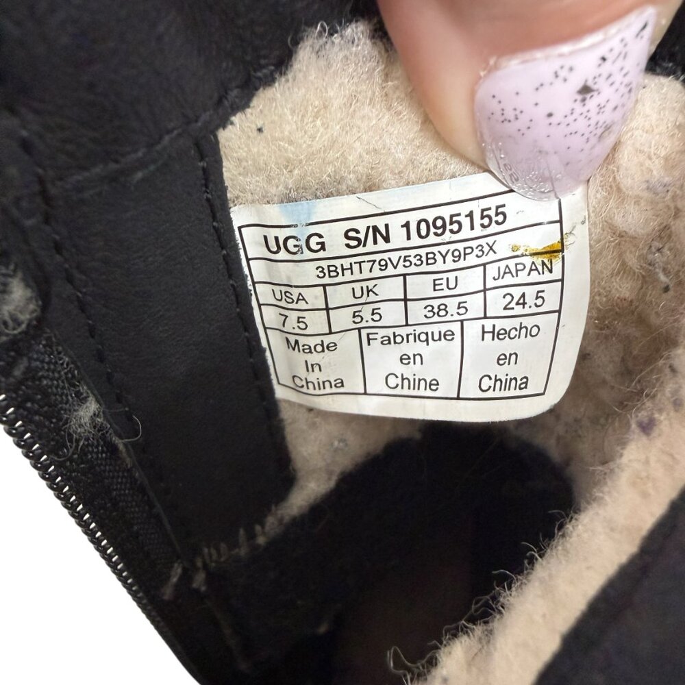 UGG Lorna Waterproof Leather Suede Women's Snow Winter Booties size 7.5 - Picture 10 of 14